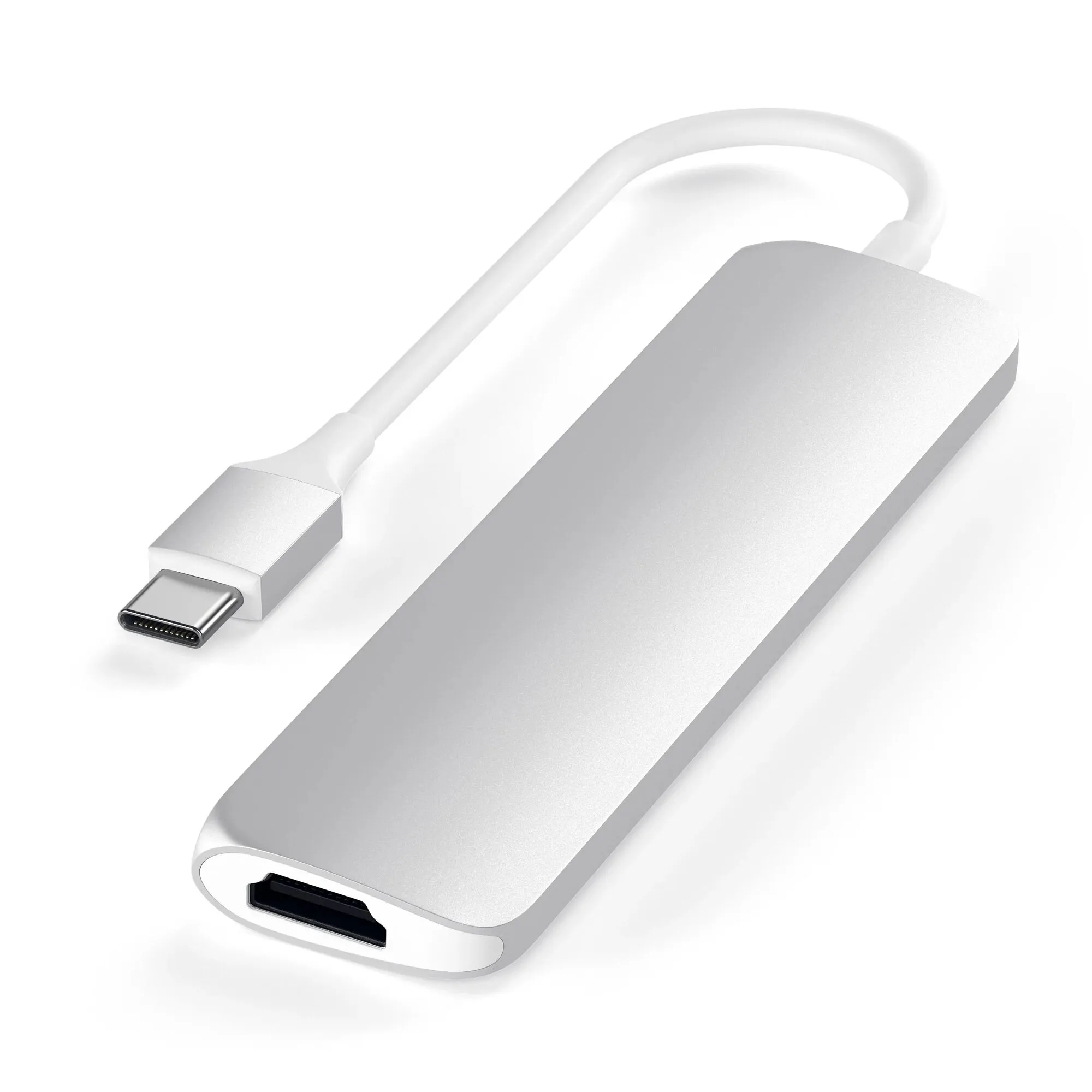 USB-C адаптер Satechi Type-C Slim Multiport Adapter V2, серебристый