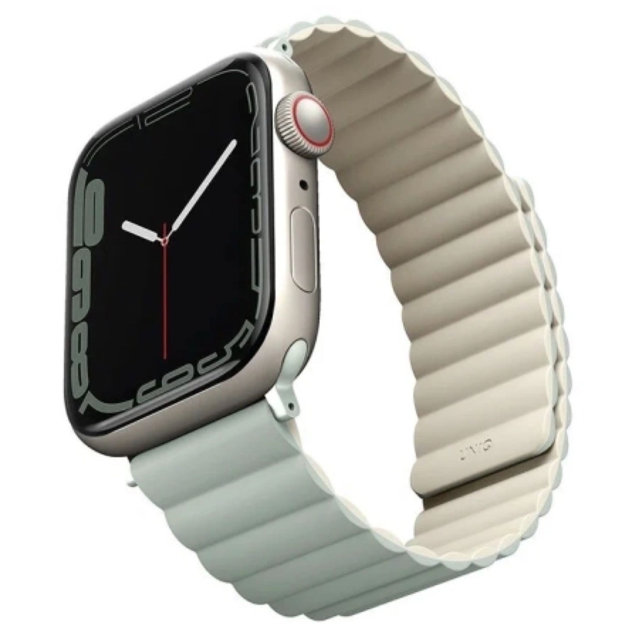 Ремешок Uniq Revix для Apple Watch 49/45/44/42mm, зеленый/бежевый